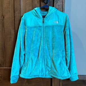 Teal North Face Hooded Osito Jacket